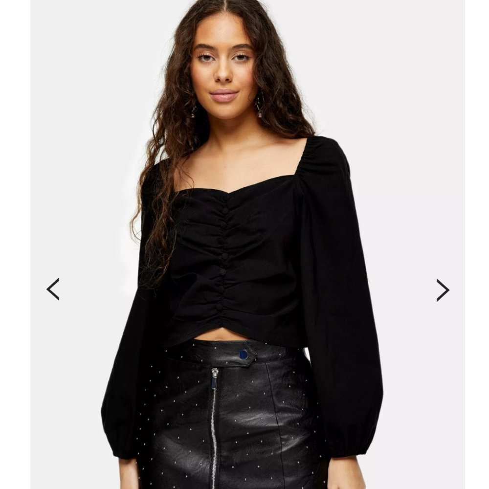 NWOT TopShop Long puff sleeve top